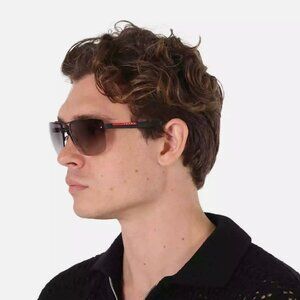 Prada Linea Rossa Square Men's Sunglasses With Full Box